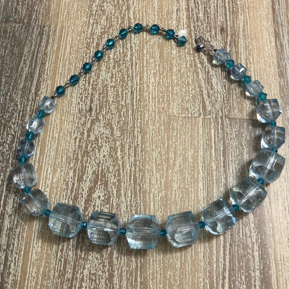 Tarina Tarantino blue crystal choker necklace